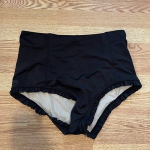 Kortni Jeane Black Ruffle Bottoms